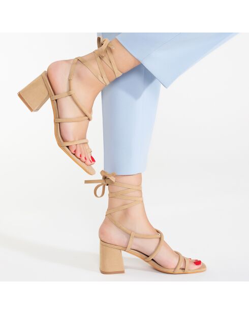 Slingbacks Callista marron - Talon 6.5 cm