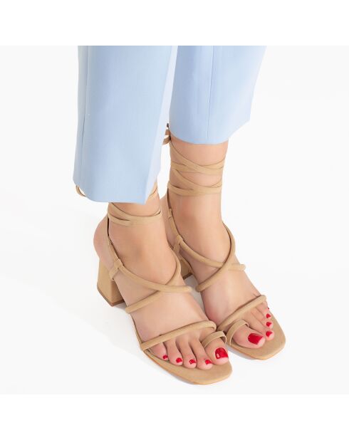 Slingback Callista marroni - tacco 6,5 cm