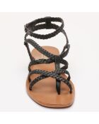 Sandales en Cuir Banu noires