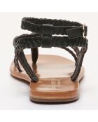 Sandales en Cuir Banu noires