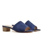 Mules en Velours de Cuir Ketra bleues