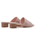 Mules en Velours de Cuir Ketra roses