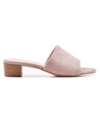 Mules en Velours de Cuir Ketra roses
