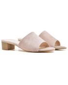 Mules en Velours de Cuir Ketra beiges
