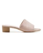 Mules en Velours de Cuir Ketra beiges