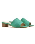Mules en Velours de Cuir Ketra vertes