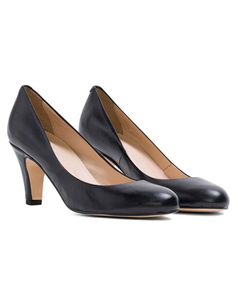 Pumps Amaranta in pelle nera - tacco 7 cm