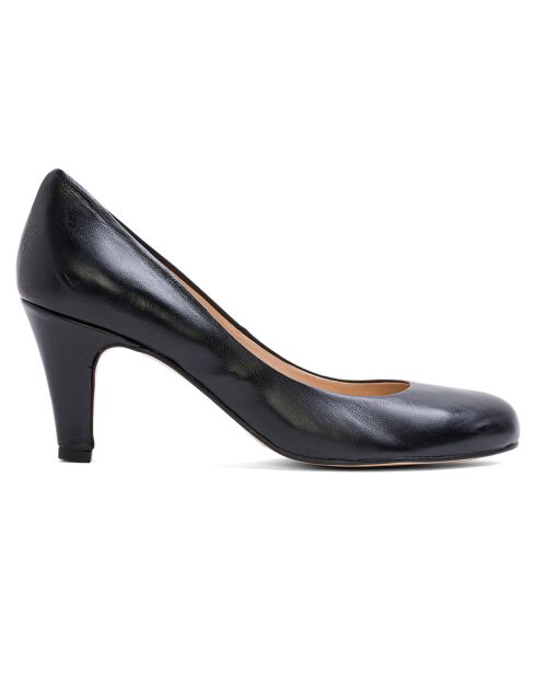 Pumps Amaranta in pelle nera - tacco 7 cm