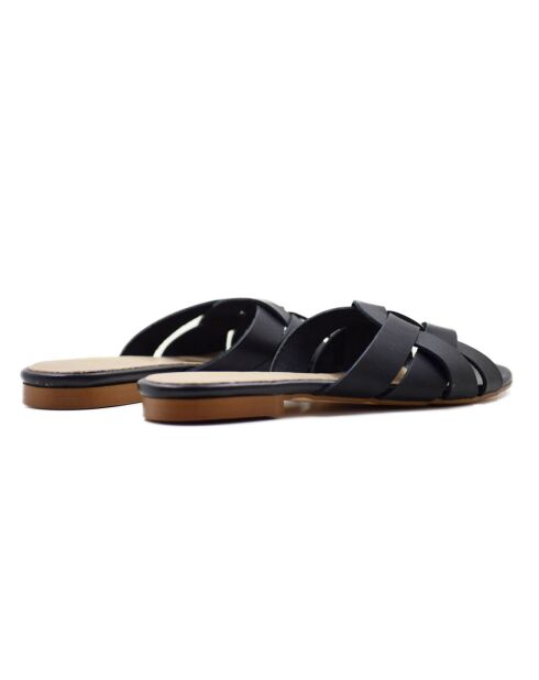 Mules Amandina in pelle nera