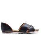 Schwarze Cinnia Ledersandalen