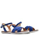 Sandales en Velours de Cuir Annalisa bleues
