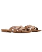 Mules en Cuir Annalisa camel