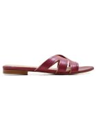 Mules Annalisa in pelle bordeaux