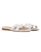 Weiße Lederpantoletten von Anneta