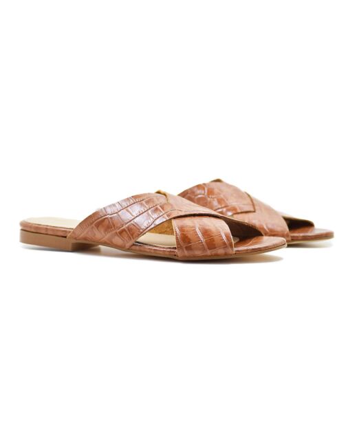 Mules en Cuir Nathania camel