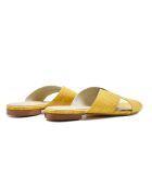 Mules en Cuir Nathania jaunes