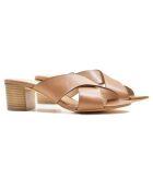 Pantolette Agelina aus Kamelleder - 5,5 cm Absatz