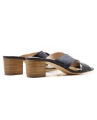 Mules Agelina in pelle blu - tacco 5,5 cm