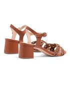 Sandali Camilia in pelle di cammello - tacco 5,5 cm