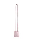 Nano sac décoratif en Cuir rose métallisé - 6x7 cm