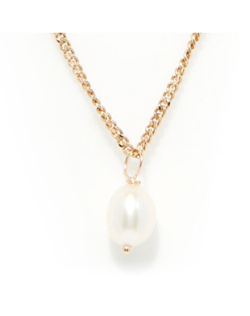 Pendentif Gama Perle or jaune