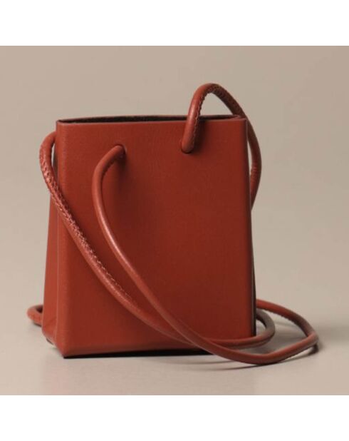 Nano decoratieve kersenleren tas - 6x7 cm