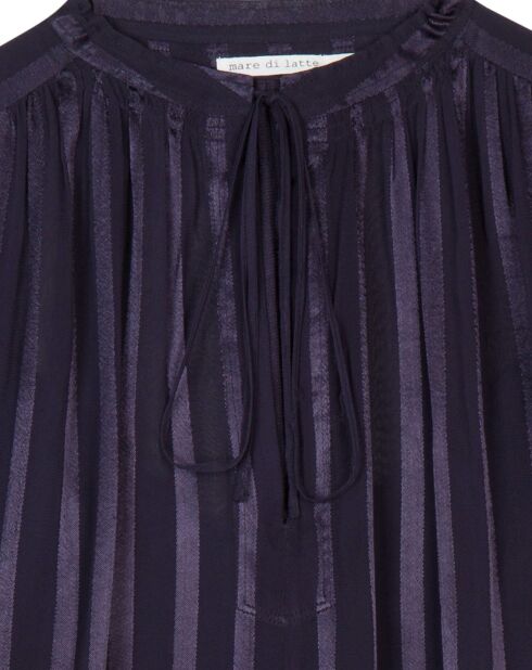 Blouse Elene à rayures encre