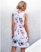 Robe Charlotte à fleurs blanche