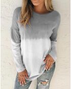 Sweat Alivia tie and dye gris/blanc