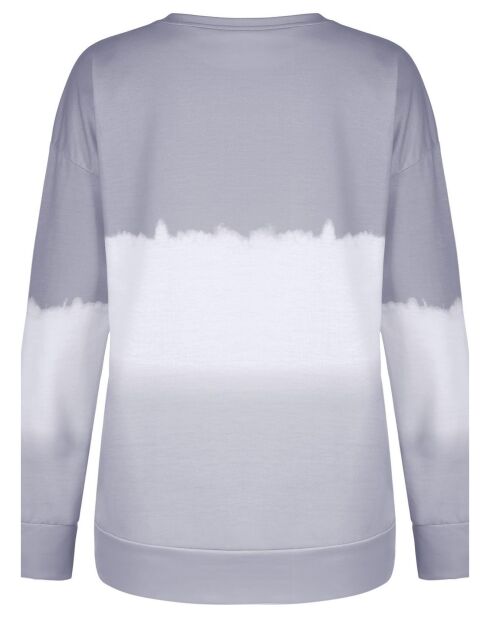 Sweat Alivia tie and dye gris/blanc