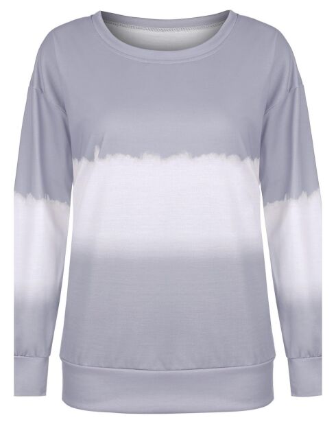 Sweat Alivia tie and dye gris/blanc