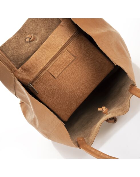 Valence Cognac leren draagtas - 34x14x28 cm
