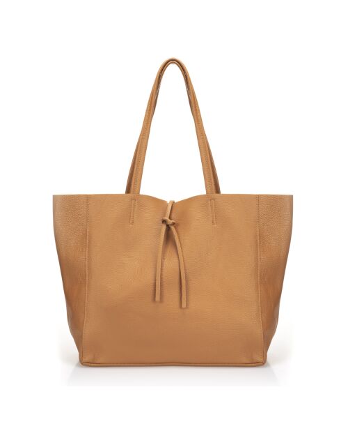 Valence Cognac leren draagtas - 34x14x28 cm