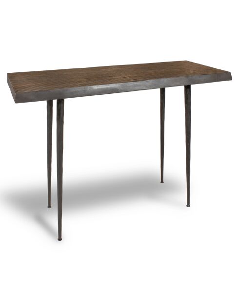 Console en bois d'acacia brulé lagos naturel/noir - 115x45x76 cm