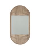 Miroir en pin recyclé kristen beige - 47x5x91 cm