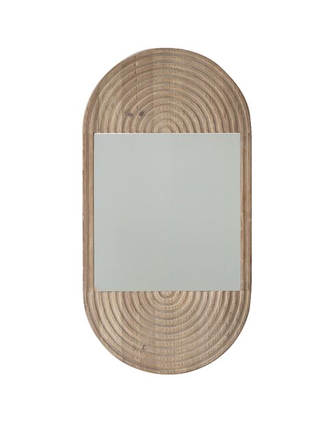 Miroir en pin recyclé kristen beige - 47x5x91 cm