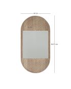 Miroir en pin recyclé kristen beige - 47x5x91 cm