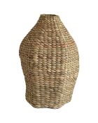 Jarre decorative en jacinthe d'eau alia naturel - D.32x47 cm