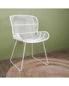 Fauteuil de table con dao blanc - 74x66.5  x82.5   cm