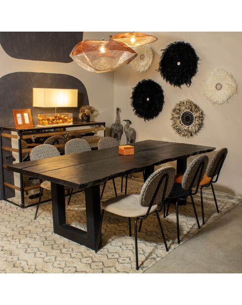 Decorazione in piuma e conchiglia bianca Kapau - D.40 cm