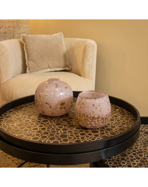 Vaso in rame rosa - 14,6x12 cm