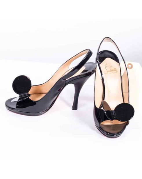 Escarpins en Cuir vernis noirs Talon 11 cm - Très Bon État