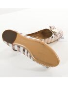 Ballerines rayées à sequins blanc/rose - Très Bon État