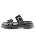 Mules en Cuir Hermine noires