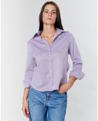 Chemise à micro motifs parme