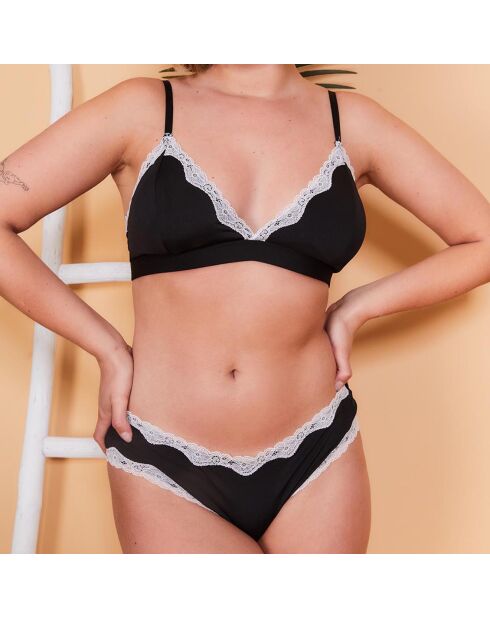 Ensemble Soutien-Gorge triangle & Culotte Beryz noir