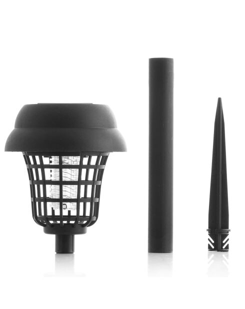 Garlam schwarze Solar-Gartenlampe gegen Moskitos, D.9,5x34,5 cm
