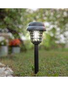 Lámpara solar antimosquitos Garlam negra para jardín - D.9.5x34.5 cm