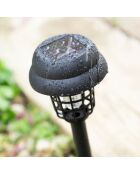 Lámpara solar antimosquitos Garlam negra para jardín - D.9.5x34.5 cm