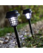 Lámpara solar antimosquitos Garlam negra para jardín - D.9.5x34.5 cm